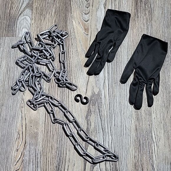 Grim Reaper Halloween Costume with Glowing Eyes Boys Size Large - Picture 7 of 10